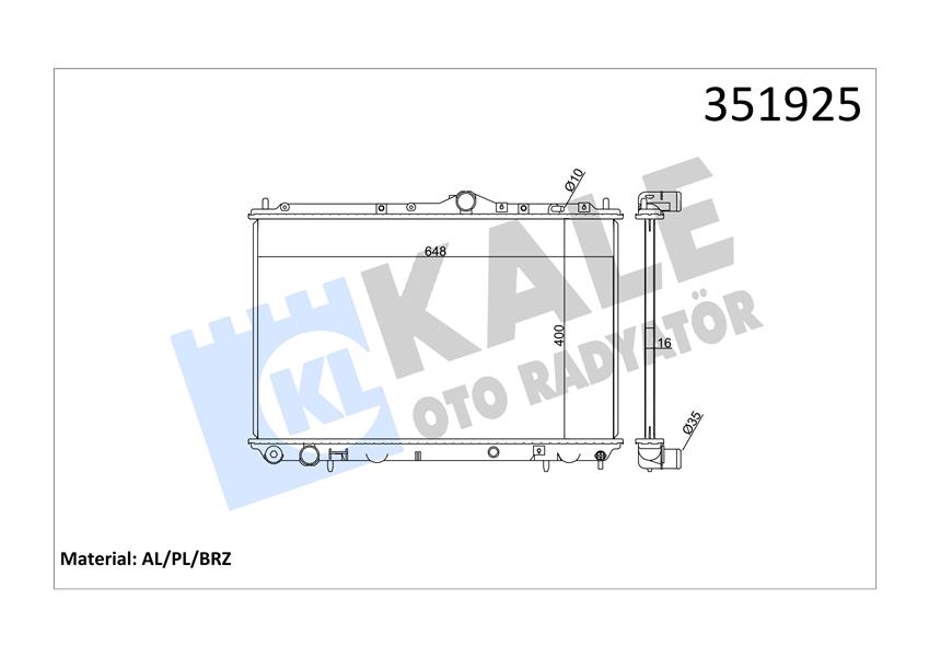 RADYATÖR AL/PL/BRZ VOLVO S40 1.6 1.8 1.8İ 2.0 1995-2004 V40 1.6 1.8 1.8İ 2.0 1995-2004