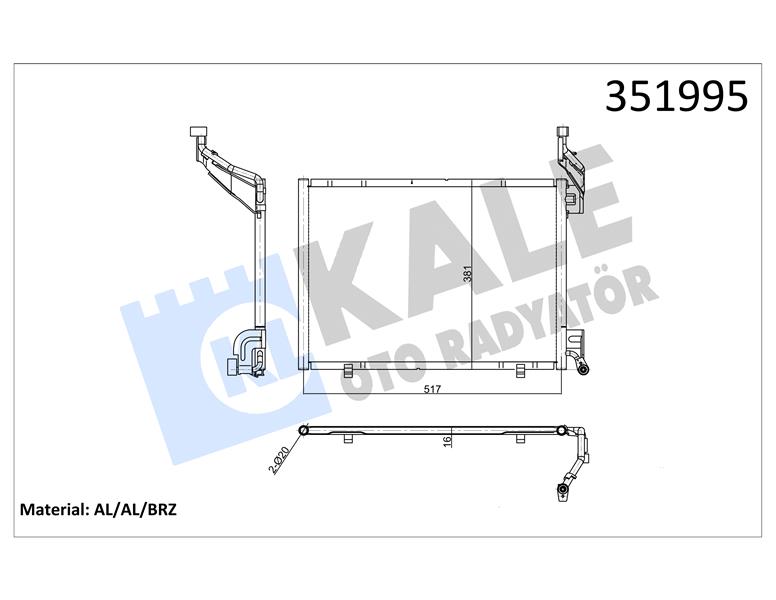 KLIMA RADYATORU KONDENSER FORD B MAX 08 FIESTA 12 17 COURIER 14