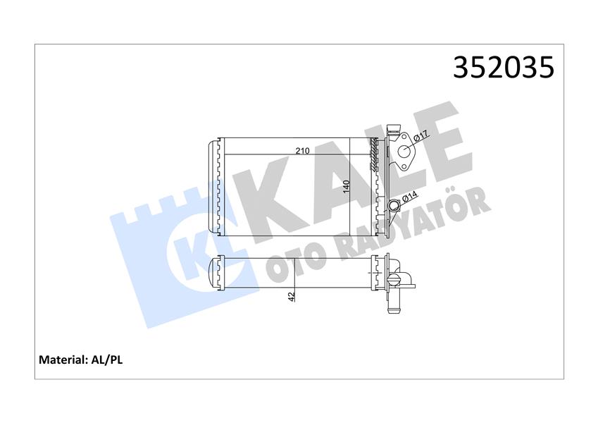 KALORİFER AL/MKNK AUDI 50-VOLKSWAGEN DERBY-ILTIS-POLO-TRANSPORTER III 79 81