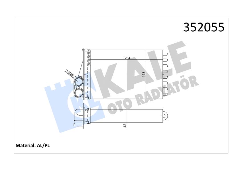 KALORİFER RADYATÖRÜ KLİMALI-KLİMASIZ P207-1.4-1.4 16V-1.6HDI-1.6 16V 06