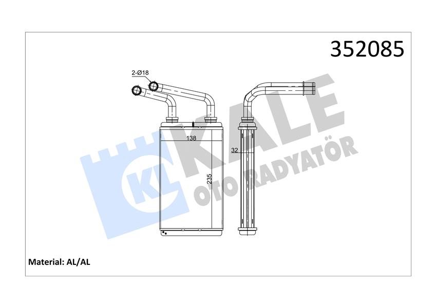 KALORİFER RADYATÖRÜ MASTER-MOVANO 2.5-3.0 DTI-DCI 235X145X42