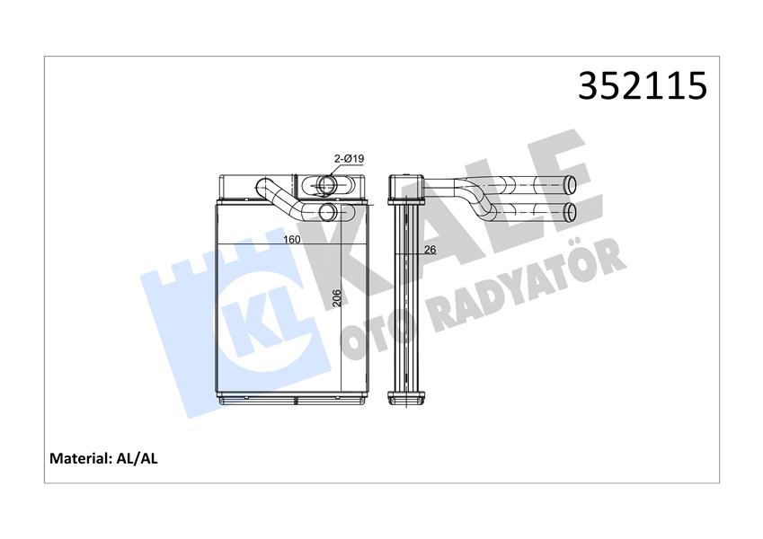 KALORİFER AL/PL/BRZ TRAJET 2.0 CRDI-2.0 16V-2.7 V6 24V 99