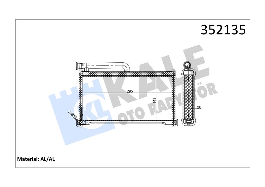 KALORİFER AL/PL/BRZ A6 2.0-2.7 TDI 04