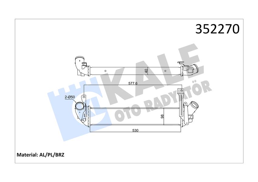 İNTERCOOLER KANGOO-NISSAN KUBISTAR 1.5DCI 98
