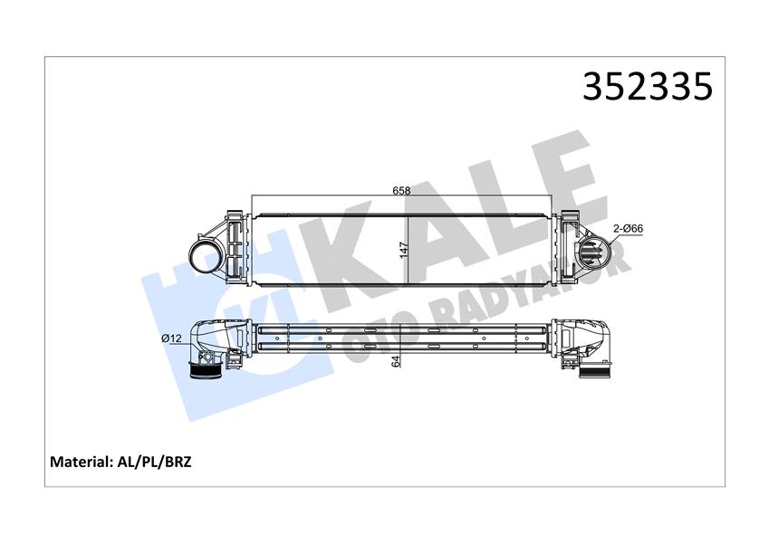 TURBO RADYATORU 204PT FREELANDER 2 11 14 RANGE ROVER L538 11 19 VOLVO S80 V40 V70 XC60