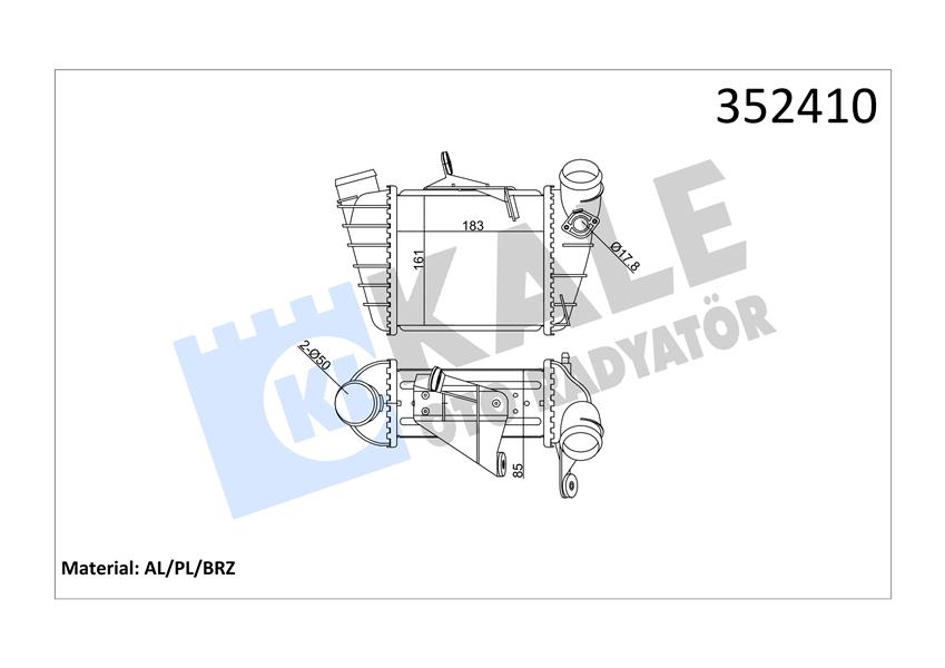 İNTERCOOLER SKODA FABIA I 1.9 TDI 99