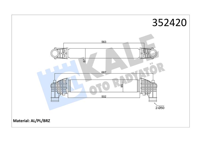 İNTERCOOLER GALAXY-SEAT ALHABRA-VOLKSWAGEN SHARAN 1.9 TDI 95