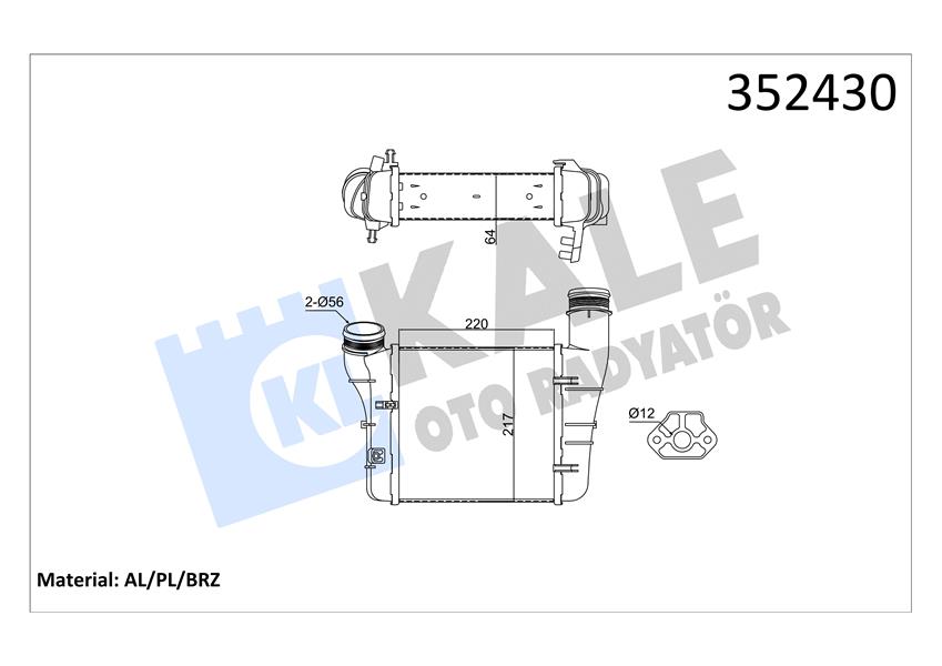 İNTERCOOLER A4-SEAT EXEO-EXEO ST 2.0 TDI-2.0 TFSI 00