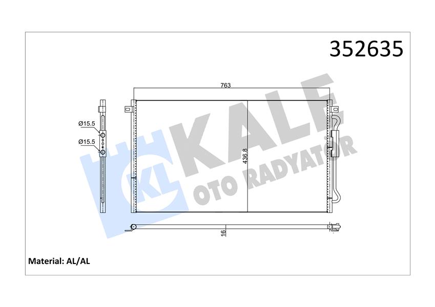 KONDENSER VOYAGER-GRANDVOYAGER 2.5 CRDI 00