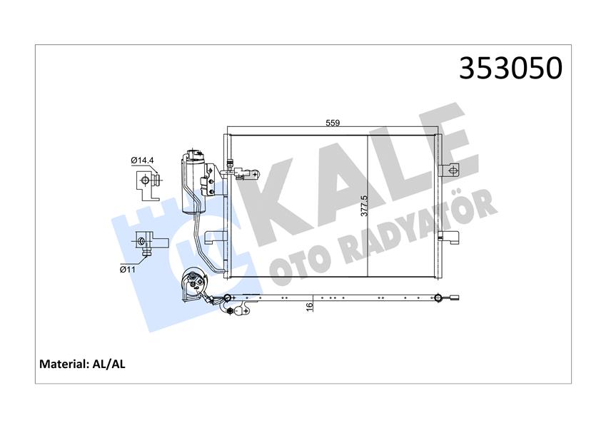 KLIMA RADYATORU MERCEDES W168 W414