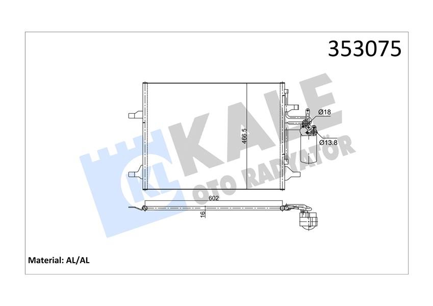 KLİMA RADYATÖRÜ KONDENSER AL/AL VOLVO S60 II-S80 II-V60-V70 III-XC60-XC70