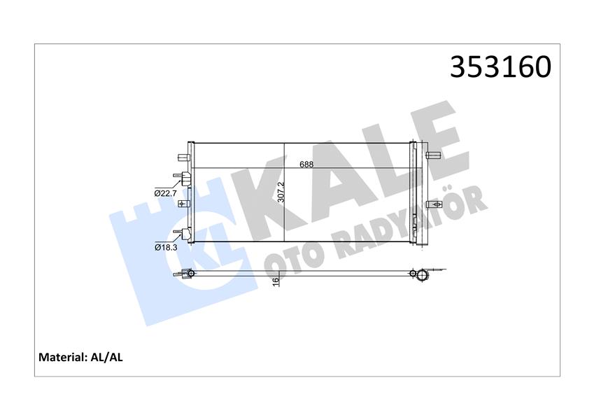 KLIMA RADYATORU KONDANSER MONDEO 14 1.0-1.5 ECOBOOST 1.5 TDCI 2.0 TDCI