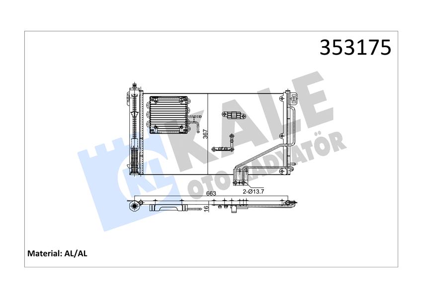 KLIMA RADYATORU MERCEDES W203 CL203 S203 C209 R230