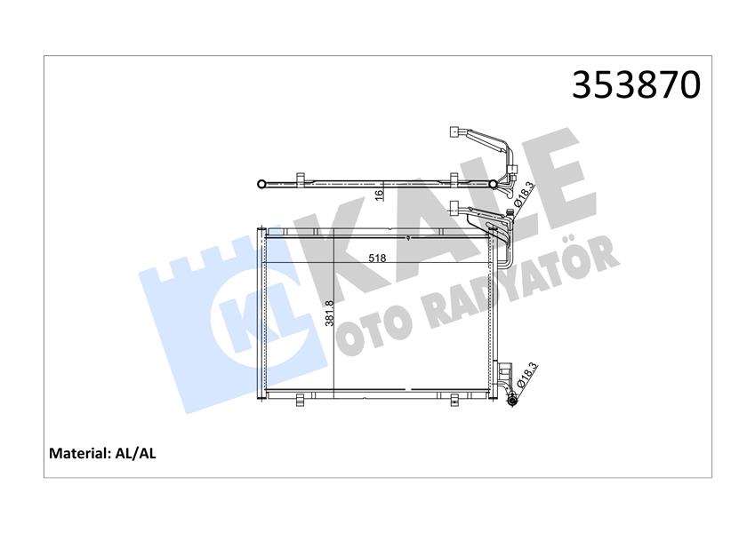 KLIMA RADYATORU KONDENSER FORD B MAX FIESTA VI 12 1.0 ECOBOOST