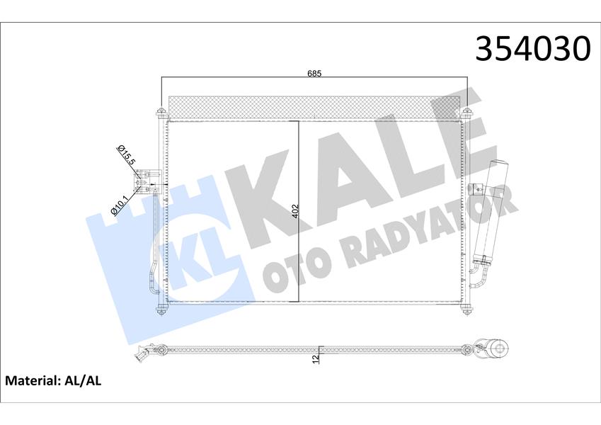 KONDENSER AL/AL ISUZU D-MAX