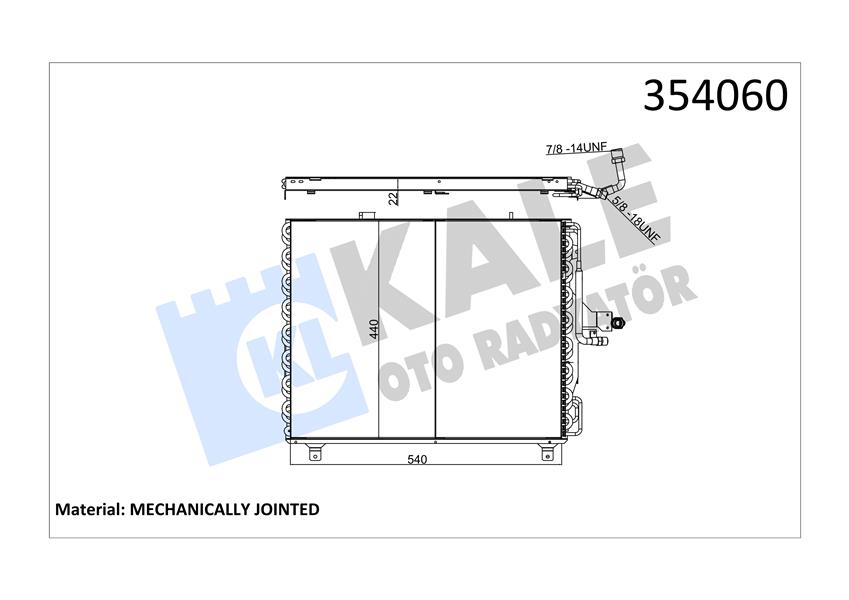 KLIMA RADYATORU MERCEDES W124 S124 A124 C124