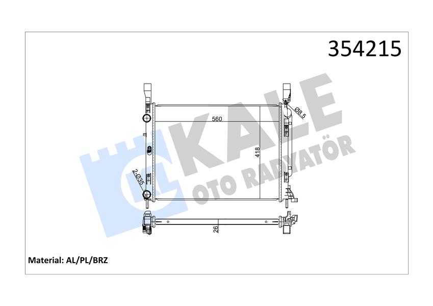MOTOR SU RADYATORU MERCEDES CITAN 415 12 . KNG 1.5 DCI 1.6 16V 09