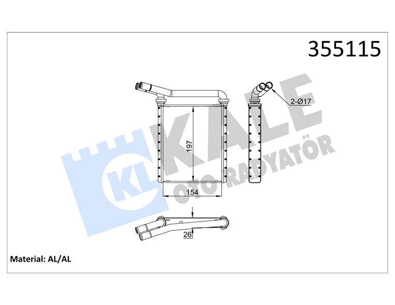 KALORİFER BRAZING TOYOTA AURIS-AVENSIS-COROLLA-PRIUS-RAV 4 III-RAV 4 IV-VERSO-LEXUS CT-HS KALORİFER