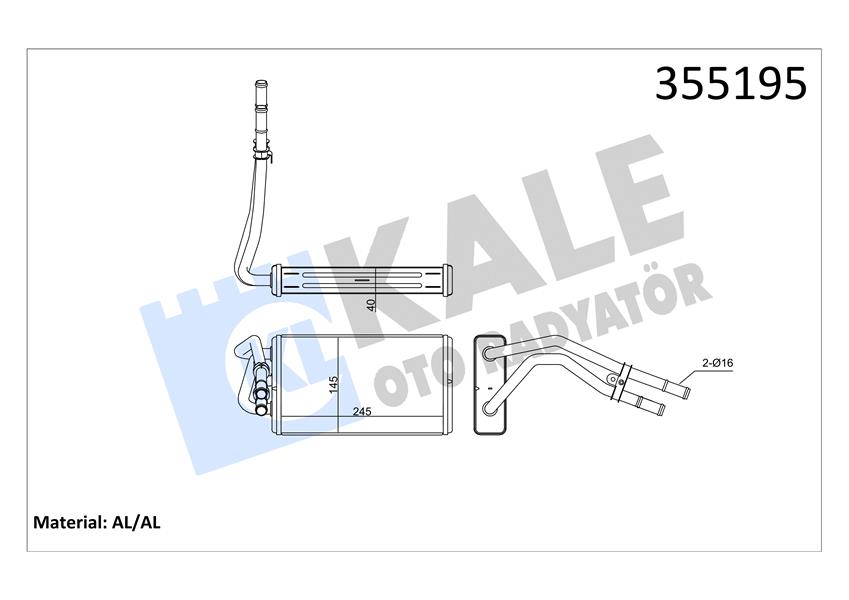 KALORİFER RADYATORU BRAZING FORD TRANSIT 94 00