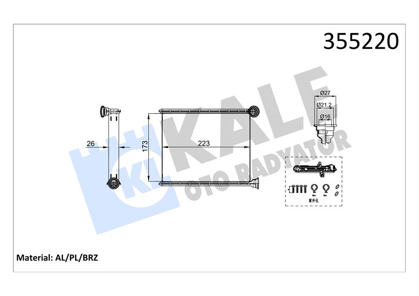 KALORİFER RADYATÖRÜ PEUGEOT 508 2011
