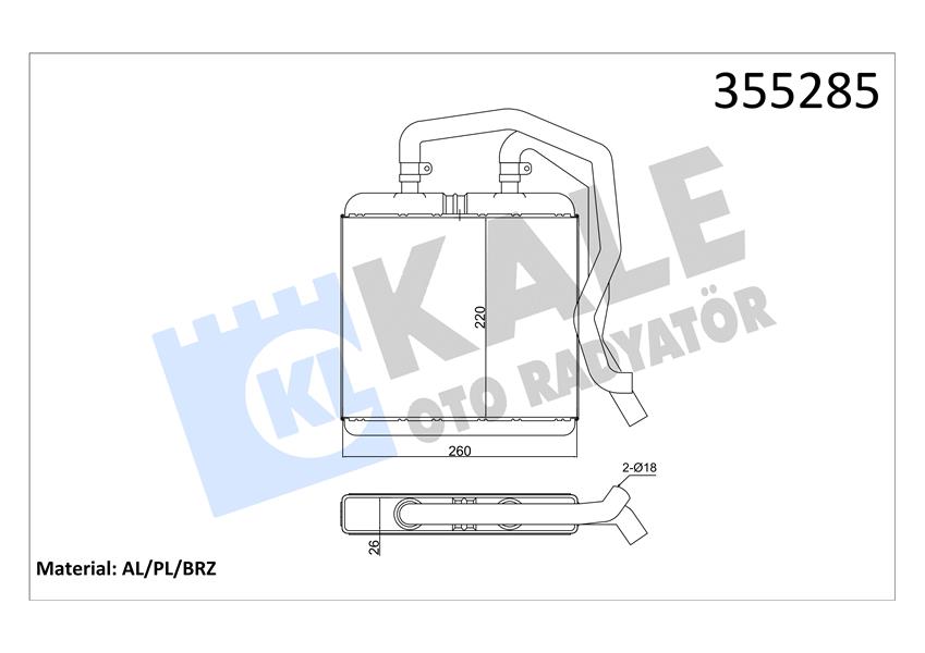 KALORİFER BRAZING IVECO DAILY III KALORİFER