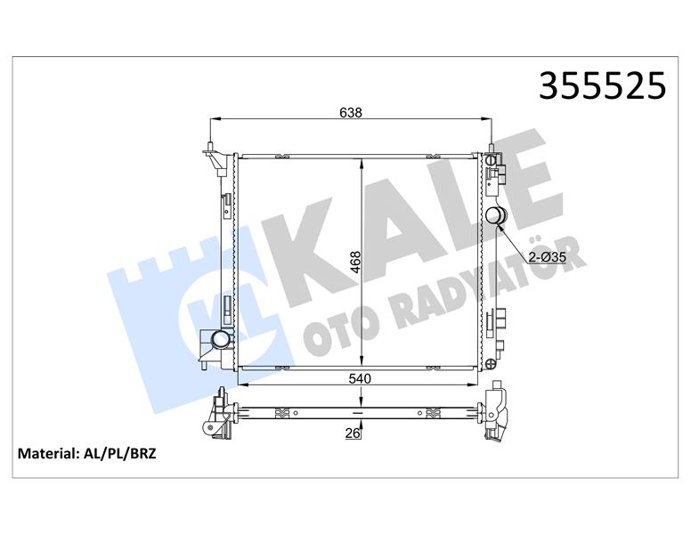 RADYATÖR BRAZING NISSAN X-TRAIL RADYATÖR