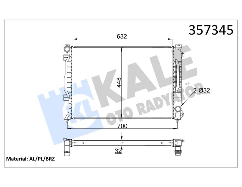 RADYATÖR BRAZING AUDI A6 RADYATÖR