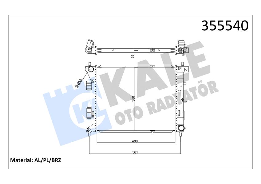 RADYATÖR BRAZING HYUNDAI ELANTRA-İ30-KIA CEED-PRO CEED RADYATÖR