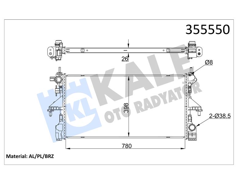 SU RADYATÖRÜ PEUGEOT BOXER-CITROEN JUMPER 2.0-2.2 BLUEHDI