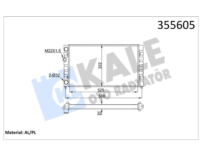 RADYATÖR MEKANİK VOLKSWAGEN GOLF III-VENTO RADYATÖR