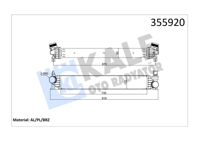 TURBO RADYATÖRÜ INTERCOOLER BOXER III-JUMPER III 2.2-3.0HDI 12 DUCATO III 2.3-3.0JTD 11 EURO5