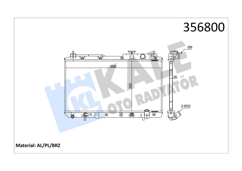 RADYATÖR CRV I AL/PL/BRZ 350X668X22