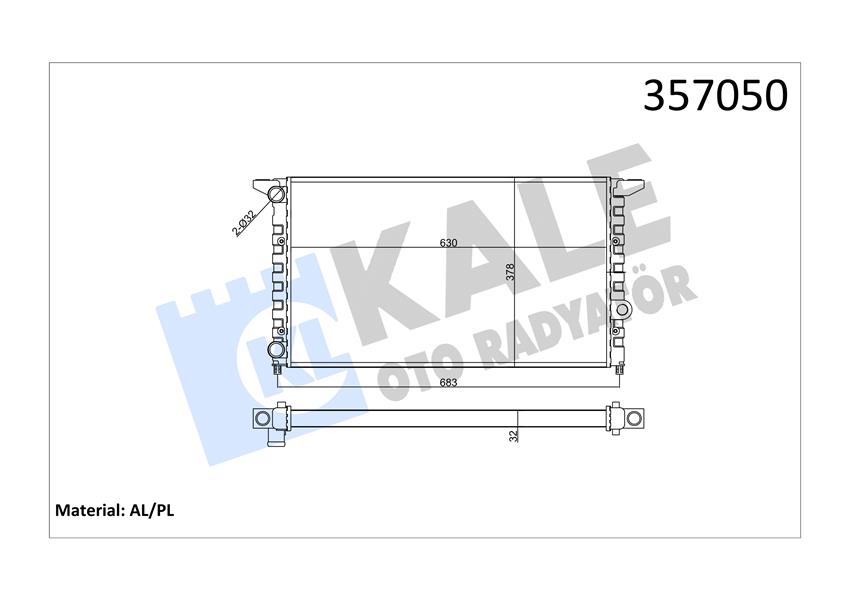 342225 SU RADYATÖRÜ VW GOLF III-GOLF IV-CABRIOLET 2.0 91-02 MT AC NAC MEKANİK 630X378X32 1HM121253A-1HM121253C-1HM121253K-1HM121253Q-1HM121253R-1EM121250A-1HM121253G-1HM121253J-1HM121267E