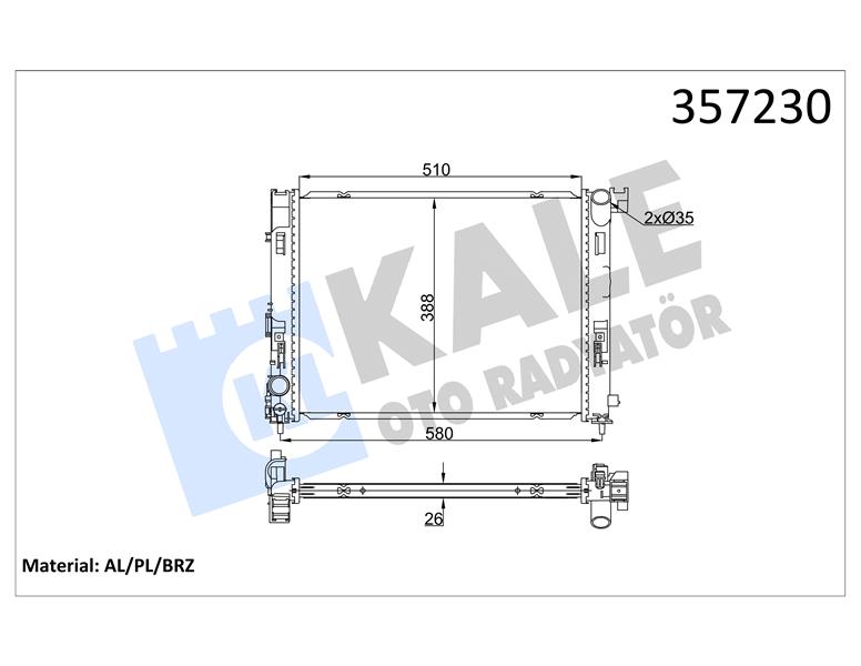 MOTOR SU RADYATÖRÜ NISSAN MICRA V K14 16 JUKE F16 19 RENAULT CLIO V 19 CAPTUR II 20 1.0 TCE