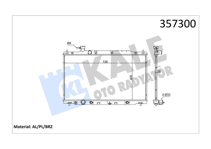 RADYATÖR CRV III AL/PL/BRZ 400X728X16