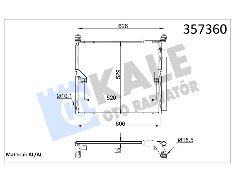 KONDENSER TOYOTA LAND CRUISER 2.8 2015- AL/AL