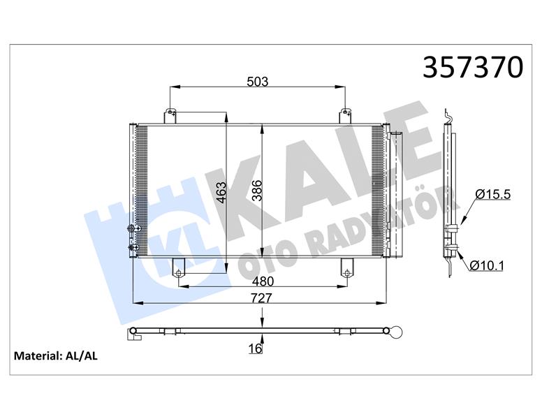 KONDENSER TOYOTA CAMRY 2.5 3.5 11- AL/AL