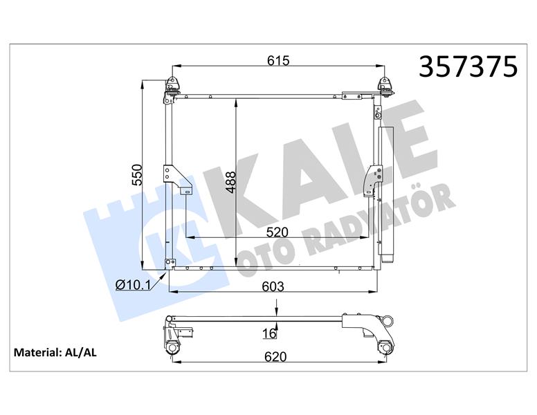 KONDENSER TOYOTA LAND CRUISER PRADO 4.0 V6 VVTI 09- AL/AL