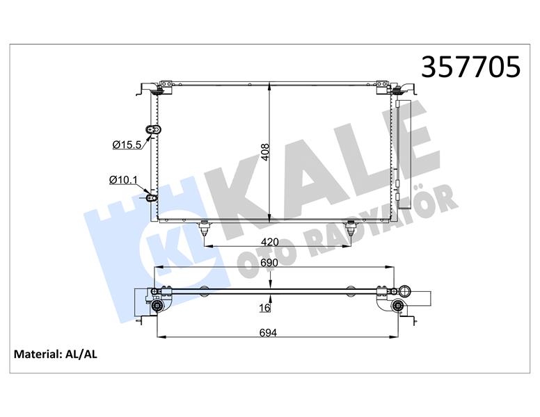 KONDENSER TOYOTA CAMRY 11-01-01-06 AL/AL
