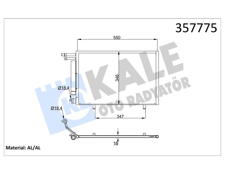 KLIMA RADYATORU KONDENSER FORD B-MAX 1.25-1.4 1.5 TDCI 12 -FIESTA VI 12 1.25-1.4 1.5 TDCI