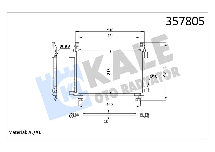KONDENSER TOYOTA YARIS 1.0 1.33 2020- AL/AL