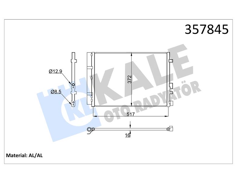 KONDENSER HYUNDAI İ20 ACTIVE-İ20 II CONDENSER AL/AL
