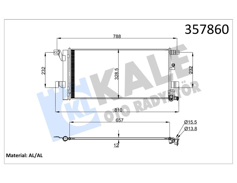 KONDENSER AUDI A4 16-A5 17-A6 19-A7 19- AL/AL