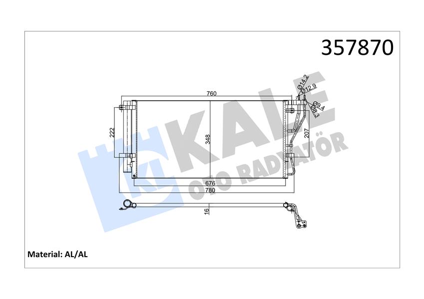 KONDENSER KIA CARENS III 1.6 CVVT 09--2.0 CVVT 06-