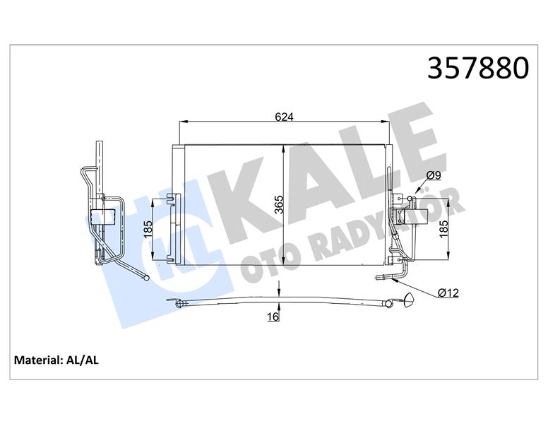 KONDENSER OPEL VECTRA B 99- AL/AL