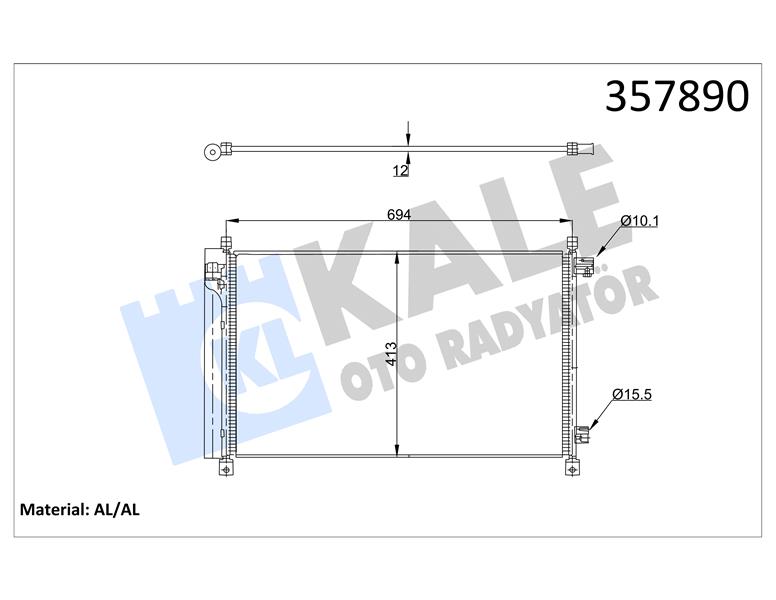 KONDENSER NISSAN X-TRAIL 2.5 ALL MODE 4X4-İ 13- AL/AL