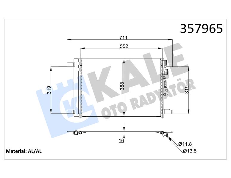 KONDENSER AUDI A3 1.0 1.4 1.5 2.0-Q2 1.0 1.4 1.6 2.0-Q3-TT 1.8 2.0 14- AL/AL