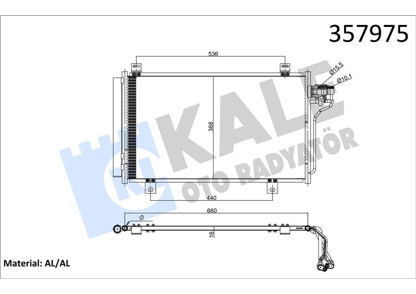 KONDENSER MAZDA 3 1.5-2.0 13--MAZDA 6 2.0 13- 2.5 18-