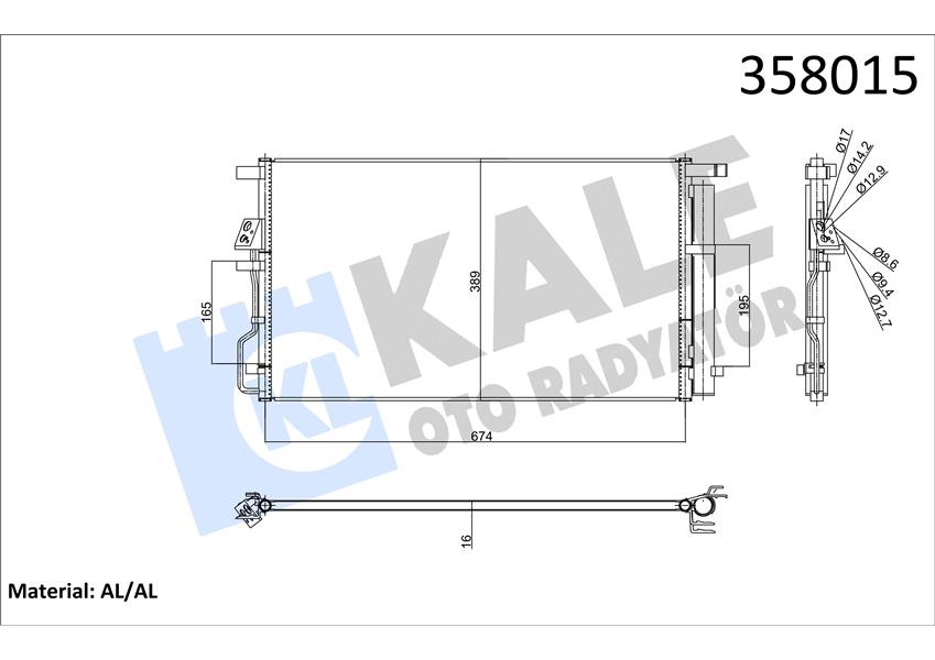 KONDENSER HYUNDAI TUCSON 2.0 15-20