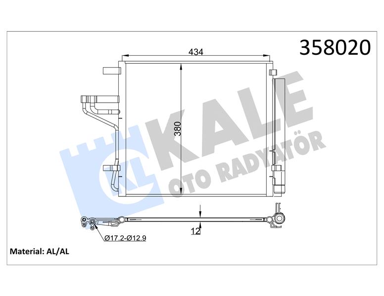 KONDENSER KIA PICANTO 1.0 1.2 17- AL/AL